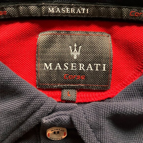 Maserati Corse Large Men's long sleeved Polo - Picture 4 of 5